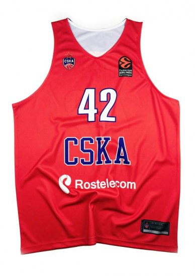 Kyle Hines 42 CSKA Moscow Basketball Jersey Red